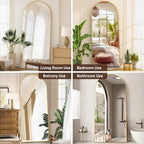 Suidia Arched Full Length Mirror, 71"x28" Floor Mirror Freestanding, Floor Standing Full Body Mirror with Stand for Bedroom, Hanging Leaning Mounted for Living Room Cloakroom, Gold