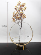 JAKY-Global Babys Breath Fabric Cloth Artificial Flowers 6 Bundle European Fake Silk Plants Decor Wedding Party Decoration Bouquets Real Touch DIY Home Garden (Gold-6pcs)