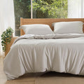 Bedsure 100% Rayon Derived from Bamboo Duvet Cover King Size - Lightweight Silky Cooling Comforter Cover Set for Hot Sleepers, Breathable & Moisture-Wicking Bedding Set, Linen