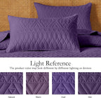 akkialla Twin Quilt Set, Dark Purple Lightweight Microfiber Bedspread Coverlet, Boho Geometric Pattern, Soft All-Season Bedding, 2-Piece (1 Quilt, 1 Pillow Sham) | Breathable fabric, Modern style
