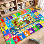 Baby Play Mat for Floor, ABC Kids Play Mat, Forest Animals Kids Rugs for Girls and Boys Playroom, Foldable Rug for Baby Toddler Infants Crawling Playing (Green, 59X39.4 INCH)