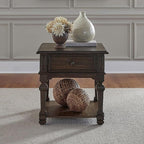 Liberty Furniture Provence Park 3 Piece Set -Cocktail Table, 2 Drawer End Tables - Chateau Brown