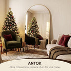 Antok Full Length Mirror, 81"x41" Floor Mirror, Arched Floor Standing Freestanding Arch Full Body Mirrors with Stand for Bedroom, Hanging Mounted for Living Room Cloakroom,Gold