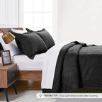 Love's cabin Quilts for Queen Bed Black Bedspreads - Soft Bed Fall Lightweight Bedspread Comforter - Modern Style Coin Pattern Coverlet for All Season - 3 Pieces (1 Quilt, 2 Pillow Shams)