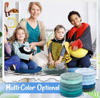 Fumete 12 Pcs Floor Pillows Cushions Seating 16 x 16 Inches Color Round Seat Reading Floor Chair Cushions for Kids Adults Classroom Home School Playing Supplies(Multicolor)
