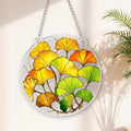Autumn Maple Leaf Suncatcher for Windows Hanging, Fall Gifts for Women Adults, 4.5x4.5 Inch Acrylic Sun Catcher with Warm Fall Colors, Window Decor for Home, Thanksgiving Christmas Tree Ornament