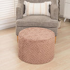 Plush Multi-Functional Ottoman Pouf – Ergonomic Ottoman Foot Rest with Space-Saving Design, Perfect Under Desks, Couches & Sofas (Coffee)