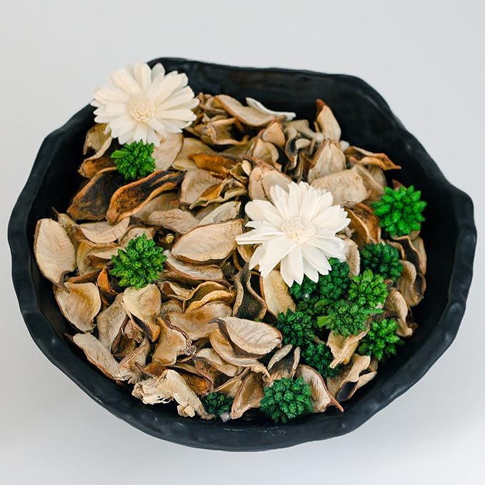 Spring Potpourri Bags,Vanilla Scented Potpourri Bowl Fillers,Dried Flowers,Home Fragrance Sachet of Petal, Vase Decor (White Caramel)-Mini