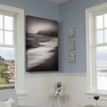 Renditions Gallery Canvas Nature Wall Art Home Paintings & Prints Vintage Blurry Shore Black & White Scenic Modern Decorative Artwork for Bedroom Living Room Office Kitchen - 24"x36" LT06