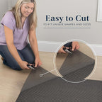 Veken 5x7 Ft Rug Pad Gripper for Hardwood Floors, Non Slip Black Rug Pads for Area Rugs, Thick Rug Grippers for Tile Floors, Under Carpet Anti Skid Mat, Keep Your Rugs Safe and in Place