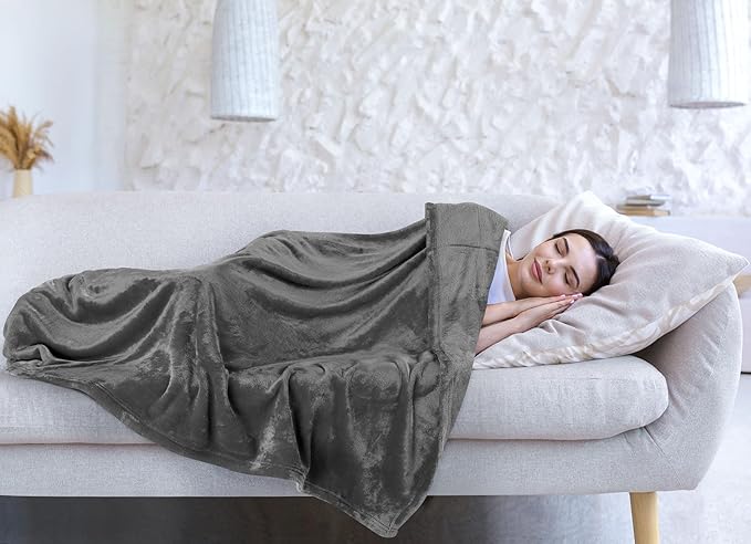 Utopia Bedding Fleece Blanket Full Size Grey (90x84 Inches) Ultra Soft Warm Lightweight Microfiber Breathable Anti-Static Cozy Winter Bed Blanket, All-Season Home Decor Gift for Men & Women