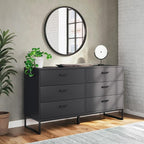 Signature Design by Ashley Socalle Modern 6-Drawer Dresser with Safety Stop, Black