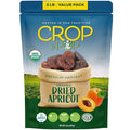 CROP BY POP - Organic Sun Dried Apricots, No Sugar Added, Unsulphured (32oz, 2 LB) Tu Bishvat Favorite - Sweet Healthy Snack, USDA Organic, Non GMO, Vegan, Kosher Resealable Bag
