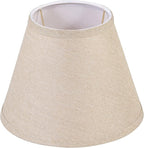 Aspen Creative 56028, Empire Uno Lamp Shade in Medium Brown Burlap Textured Fabric, 5" Top x 9" Bottom x 7" Slant Height, Slip UNO 33mm