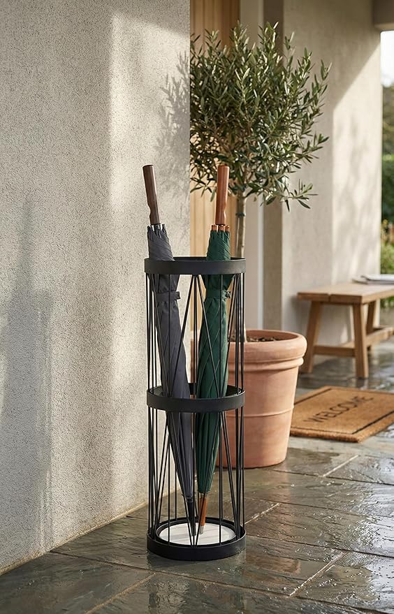 Mango Steam Pluvian™ Soakstone™ Umbrella Holder (Tall, Black)