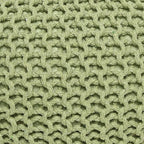 REDEARTH · Round Pouf Ottoman - Hand Knitted Cable Boho Poof Home Décor Pouffe Circular Footrest for Living Room - Nursery - Bedroom - Lounge 100% Cotton (19.5"x19.5"x14") - Kiwi, Set of 2