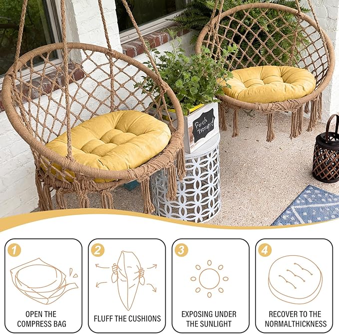 Tiita Outdoor Cushions Square Floor Pillow Thicken Tufted Seat Pad Large Floor Cushion for Yoga Meditation Living Room