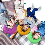 Fumete 12 Pcs Floor Pillows Cushions Seating 16 x 16 Inches Color Round Seat Reading Floor Chair Cushions for Kids Adults Classroom Home School Playing Supplies(Bright Color)