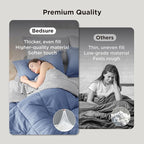 Bedsure Twin Comforter Set - 5 Pieces Reversible Infinity Blue Bedding, Twin Size Bed Set for All Seasons, Bed in a Bag with Down Alternative Comforter, Sheets, Pillowcase & Sham
