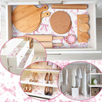 BBTO 20 Sheet Scented Drawer Liners for Dressers 15.8" x 22" Scented Fragrant Cabinet Paper Liners Non Adhesive Drawer Paper Mats for Bedroom Home Closet Shelves(Bow)