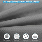 PATIKIL 31" Garment Bag, 5 Pack Breathable Suit Bag for Storage Hanging Clothes Dustproof Garment Covers for Suits Coats Dresses, Gray