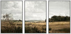 MUDECOR Framed Canvas Print Wall Art Rustic Fields Tranquil Countryside Landscape Nature Wilderness Illustrations Realism Decorative Panoramic Earth for Living Room, Bedroom, Office - 24"x36"x3 White