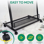 5 Layer Floor Magazine Rack Stand, 70"×27×13.6" Brochure Display Stand with 4 Universal Wheels, Detachable Magazine Display withTop Billboard, for Exhibitions, Shopping Malls, Hospitals, Offices