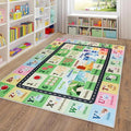 Kids ABC Rug for Playroom, Classroom Alphabet Area Carpet Playmat,Washable Toddler Mat for Baby Room,Play Room,Bedroom,Floor,Nursery (Green,6'x9')