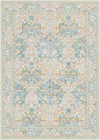 Lessymo Large Area Rugs 9x12 Living Room, Soft Washable Rug for Bedroom Dining Room Nursery Room Farmhouse, Boho Non Slip Low Plie Carpet Vintage Floral Forest Design, Beige Brown