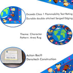 KIDCARPET.COM World Character Rectangle Classroom Rug | Bordered Area Rug for Preschool Daycare Learning, 7'6" x 12'