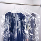 HANGERWORLD 50 Clear 45inch Dry Cleaning Laundry Polythylene Garment Clothes Cover Protector Bags 80 Gauge