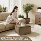 MeMoreCool Stuffed Round Pouf Ottoman Foot Rest, Floor Pouf Foot Stool with Soft Foam Chunk Filling, Small Round Ottoman Footstool Circle Footrest for Living Room
