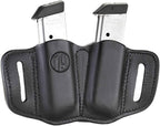 1791 Gunleather Mag Holster 2.1 - Double Mag Pouch for Single Stack Magazines, OWB Magazine Pouch for Belts