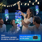 Solar Starfish Wind Chimes for Outside Mobile Shells Wind Chimes Hanging Decorative Lights for Holiday Garden Porch Yard Window Party Outdoor Decor, Gift for Mom Grandma Wife Girlfriend Neighbors