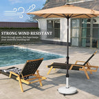 Patio Umbrella Base with 4 Wheels, 55lbs Round Heavy Duty Concrete Stand for Outdoor Market Umbrella, White