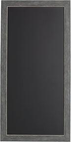 DesignOvation Wyeth Framed Magnetic Chalkboard, 13" x 26", Gray