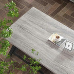 FOLUBAN Industrial Coffee Table, Rustic Wood and Metal Center Table with Storage, Modern Rectangle Cocktail Tea Table for Living Room Office, Light Grey, 47 Inch