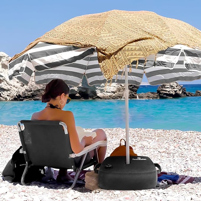 LadyRosian Umbrella Base Weight Heavy Duty Water Weight Bag Side Slot Opening for Cantilever Patio Umbrella, Fits Any Offset
