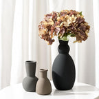 Ceramic Vase Set of 3, Nordic Minimalist Multicolor Vases Home Decor, Rustic Farmhouse Decor Pottery Vases for Bouquet Pampas Grass Dried Fresh Flowers, Living Room, Kitchen, Entryway Mantel, Bedroom