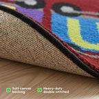 SAFECASTLE Alphabet Express Kids Educational Area Rug – 4'4" x 5'6" – Colorful Train ABC Learning Carpet for Playroom, Classroom, Daycare, Preschool, or Nursery – Durable Machine-Tufted Nylon Rug