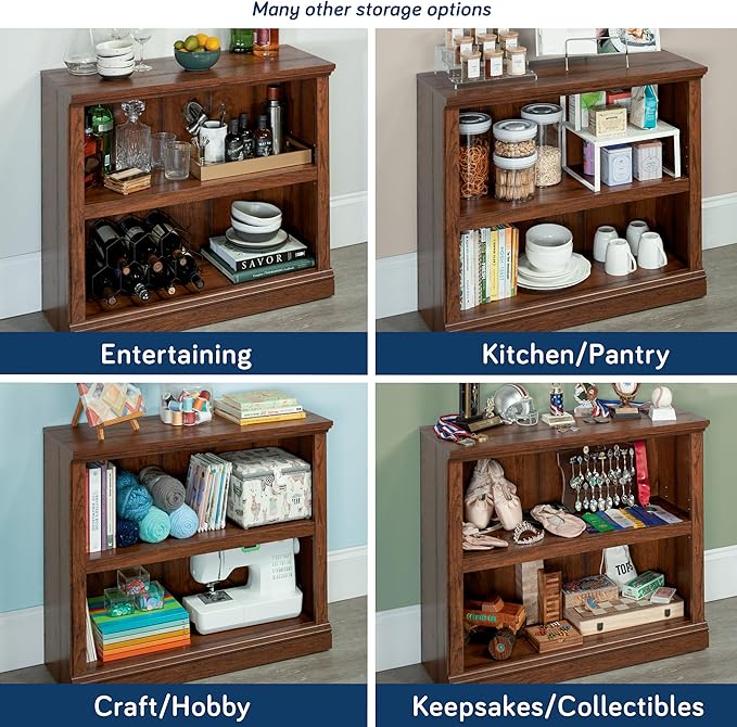 Sauder Miscellaneous Storage 2-Shelf Bookcase/ Book Shelf, Washington Cherry finish