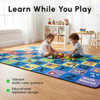 SAFECASTLE Kids Carpet Alphabet Rug – Little Charlie 4’4” x 5’6” – Educational ABC Nursery Learning Rug for Preschool, Classroom, Playroom, Daycare & Kids’ Bedroom – Durable Nylon Area Rug