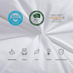 Luxurious All-Season Goose Down Comforter California King (Cal King) Size Duvet Insert, Exquisite Pinch Pleat Design, 1200 Thread Count 100% Egyptian Cotton, 75 oz Fill Weight, White