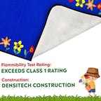 KIDCARPET.COM Alphabet Garden Rectangle Classroom Rug | Bordered Area Rug for Preschool Daycare Learning, 6' x 8'6"