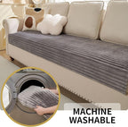HAOMAIJIA Waterproof Couch Cover for Dogs Washable,Fuzzy Pet Couch Covers for Sofa,Thick Soft Dog Bed Cover Non-Slip Couch Covers for 3 Cushion Couch Sofa Pet Friendly (Grey, 35" x 82")
