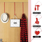 Hotop 15 Inch 6 Pcs Wreath Hangers for Front Door Over The Door Hanger Hooks Steel Wreath Doors Hangers Clothes Towel Hooks Holder for Christmas Halloween Front Decorations Welcome Sign(Red)