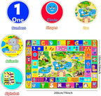Kids Rug for Playroom, Soft & Non-Slip Educational Rug with ABC, Animals, Numbers, Floor Play Mat for Kid, Preschool Classroom Rugs Playmat for Toddler Nursery Kids (78.7X59 inch, Zoo)