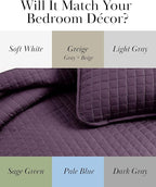 Southshore Fine Living, Inc. Twin XL Comforter Quilt Set, Dorm Bedding Essentials, Stain Resistant, Machine Washable Purple Bed Spread, Twin XL Quilt Bedspread Set with Matching Pillow Sham, Purple
