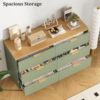 GarveeHome 6 Drawers Dresser for Bedroom, Fluted Dresser Chest of Drawers with Handle, Wood Modern Dressers for Closet, Bedroom Furniture Storage Organizer for Living Room, Hallway