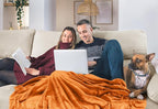 Utopia Bedding Fleece Blanket King Size Burnt Orange 300GSM Luxury Fuzzy Soft Anti-Static Microfiber Bed Blanket (90x102 Inch)